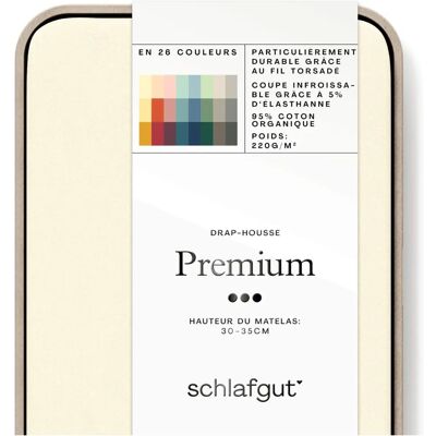 Schlafgut Bio Spannbettlaken - 90-100x190-220cm - Gelb Hell - Premium Produktart Schlafgut Bio Spannbettlaken - 90-100x190-220cm - Gelb Hell - Premium Produktart