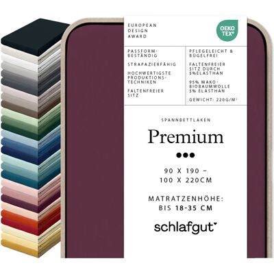 SCHLAFGUT Premium Lila Spannbettlaken - Matratzenbezug SCHLAFGUT Premium Lila Spannbettlaken - Matratzenbezug