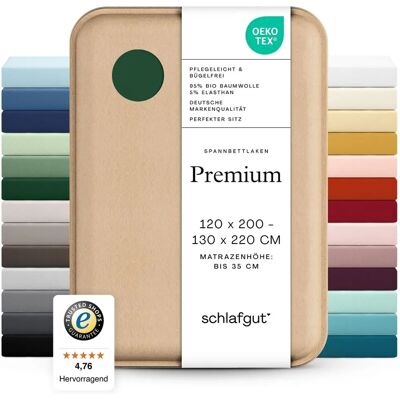 SCHLAFGUT Premium Grün Deep Spannbettlaken - Laken SCHLAFGUT Premium Grün Deep Spannbettlaken - Laken