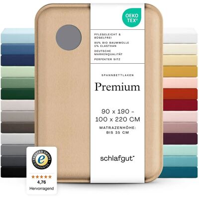 schlafgut Premium Spannbettlaken - Bio-Baumwolle, Zero Waste, OEKO-TEX schlafgut Premium Spannbettlaken - Bio-Baumwolle, Zero Waste, OEKO-TEX