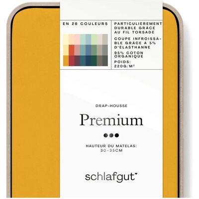 SCHLAFGUT Premium Gelb Deep Spannbettlaken - Bettwäsche SCHLAFGUT Premium Gelb Deep Spannbettlaken - Bettwäsche