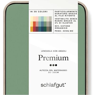 schlafgut Premium Grün Mid Spannbettlaken - Bettwäsche schlafgut Premium Grün Mid Spannbettlaken - Bettwäsche