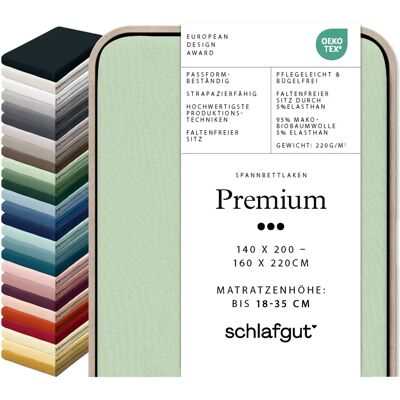 schlafgut Premium Spannbettlaken - Bio-Baumwolle, Grünlicht schlafgut Premium Spannbettlaken - Bio-Baumwolle, Grünlicht