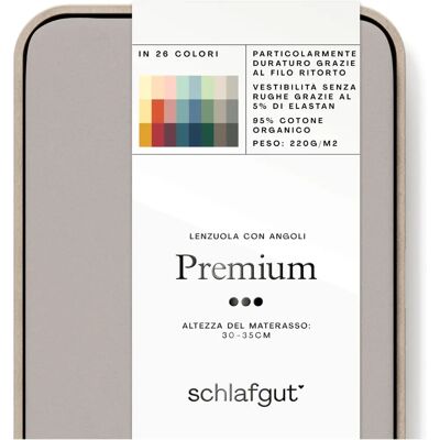 SCHLAFGUT Premium Spannbettlaken - Bio-Baumwolle, 140-160x200-220cm SCHLAFGUT Premium Spannbettlaken - Bio-Baumwolle, 140-160x200-220cm