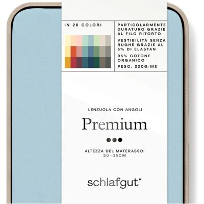SCHLAFGUT Premium Blau Licht Spannbettlaken - Bettwäsche SCHLAFGUT Premium Blau Licht Spannbettlaken - Bettwäsche