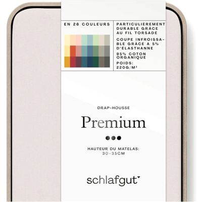 SCHLAFGUT Premium Beiges Spannbettlaken - Bettwäsche SCHLAFGUT Premium Beiges Spannbettlaken - Bettwäsche