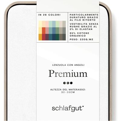 SCHLAFGUT Premium Weiß Spannbettlaken - Bettwäsche SCHLAFGUT Premium Weiß Spannbettlaken - Bettwäsche