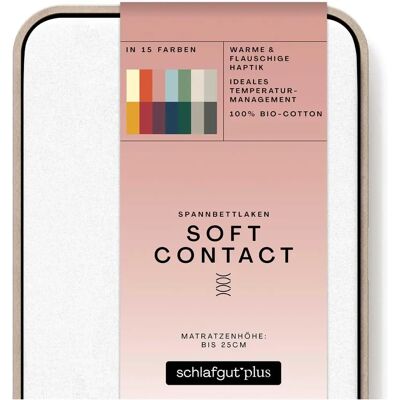 SCHLAFGUT Soft Contact - Spannbettlaken - Bio-Baumwolle - Weiß SCHLAFGUT Soft Contact - Spannbettlaken - Bio-Baumwolle - Weiß