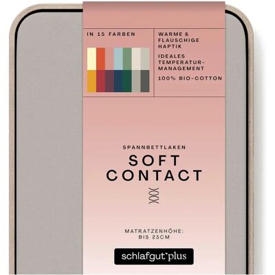 SCHLAFGUT Soft Contact Beiges Spannbettlaken - Bettwäsche SCHLAFGUT Soft Contact Beiges Spannbettlaken - Bettwäsche