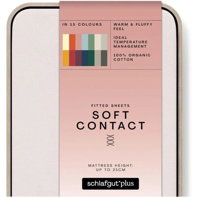 SCHLAFGUT Soft Contact Bio-Baumwolle Spannbettlaken - Spannbettlaken SCHLAFGUT Soft Contact Bio-Baumwolle Spannbettlaken - Spannbettlaken