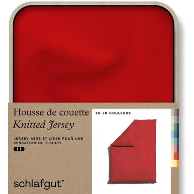 SCHLAFGUT Bio-Jersey Bettbezug - Rot Deep Bettwäsche SCHLAFGUT Bio-Jersey Bettbezug - Rot Deep Bettwäsche