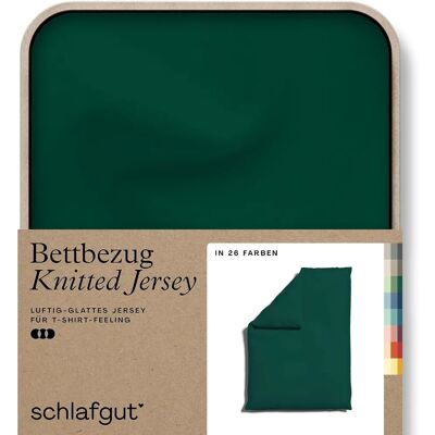 SCHLAFGUT Bio-Baumwolle Jersey Bettwäsche - Grün Tief SCHLAFGUT Bio-Baumwolle Jersey Bettwäsche - Grün Tief