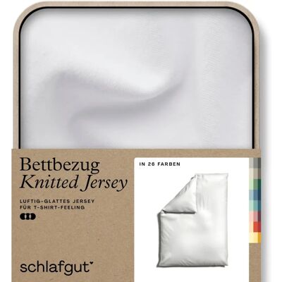 schlafgut Bio-Baumwoll Jersey Bettwäsche - Bettbezug mit Reißverschluss - Weiß - 135-140 cm x 200 cm - Jersey, bügelfrei schlafgut Bio-Baumwoll Jersey Bettwäsche - Bettbezug mit Reißverschluss - Weiß - 135-140 cm x 200 cm - Jersey, bügelfrei