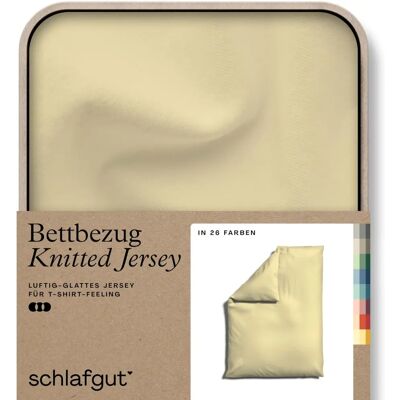 SCHLAFGUT Bio-Baumwoll Jersey-Duvet Cover - Gelb Mid - 155x220cm SCHLAFGUT Bio-Baumwoll Jersey-Duvet Cover - Gelb Mid - 155x220cm