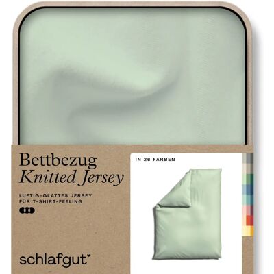 SCHLAFGUT Bio-Grün Licht Jersey Bettbezug - Bettbezug SCHLAFGUT Bio-Grün Licht Jersey Bettbezug - Bettbezug