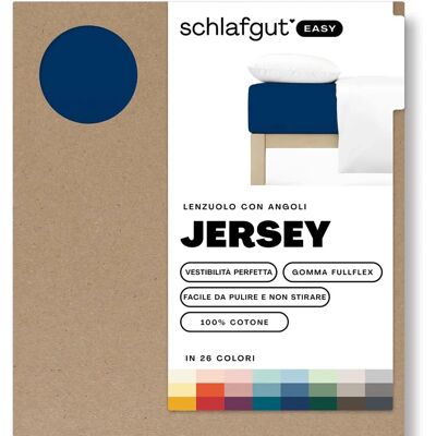 SCHLAFGUT - EASY Jersey - Blau Tief - 120-130x200 - Sheet SCHLAFGUT - EASY Jersey - Blau Tief - 120-130x200 - Sheet