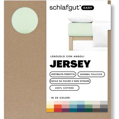 Schlafgut EASY Baumwoll Spannbettlaken - 180x200cm - Grün Licht Schlafgut EASY Baumwoll Spannbettlaken - 180x200cm - Grün Licht