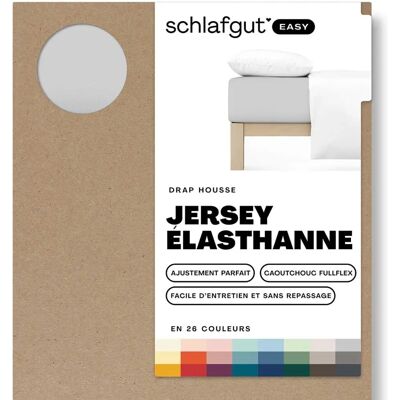 SCHLAFGUT EASY Jersey Elasthan – Grau, 140-160x200-220cm - Spannbettlaken SCHLAFGUT EASY Jersey Elasthan – Grau, 140-160x200-220cm - Spannbettlaken