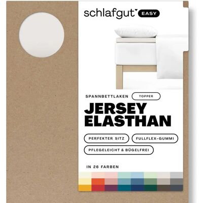 schlafgut EASY Jersey Elasthan Topper - Spannbettlaken, 120-130x200-220cm, beige schlafgut EASY Jersey Elasthan Topper - Spannbettlaken, 120-130x200-220cm, beige