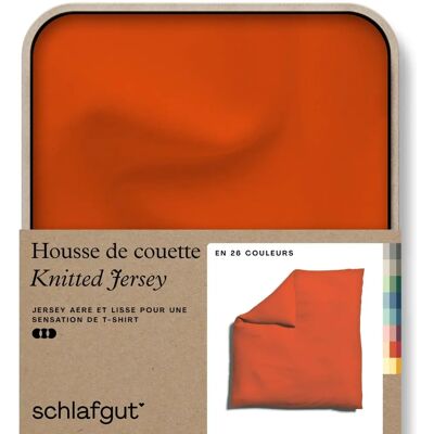 SCHLAFGUT Bio-Jersey Bettbezug - Rot Mid Bed Cover SCHLAFGUT Bio-Jersey Bettbezug - Rot Mid Bed Cover