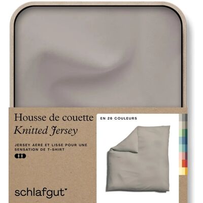 SCHLAFGUT Bio-Baumwolle Jersey Bettbezug - Beige - 200x200cm SCHLAFGUT Bio-Baumwolle Jersey Bettbezug - Beige - 200x200cm