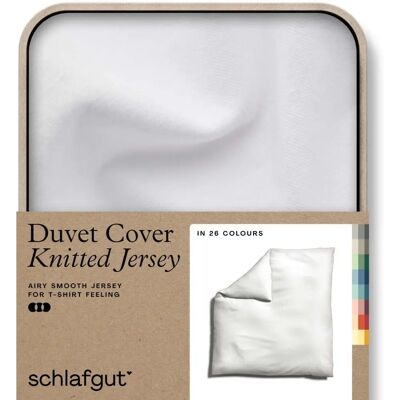 SCHLAFGUT Bio-Baumwolle Jersey Bettbezug - Weiß SCHLAFGUT Bio-Baumwolle Jersey Bettbezug - Weiß