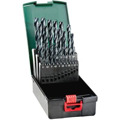 Metabo Bohrerset - 25 Hochleistungs-Schnellarbeitsstahlbohrer Metabo Bohrerset - 25 Hochleistungs-Schnellarbeitsstahlbohrer