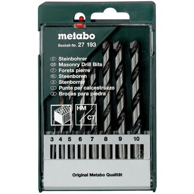 Metabo 627193000 Steinbohrerset - 8-tlg. 3-10mm - Mauerwerk, Stein Metabo 627193000 Steinbohrerset - 8-tlg. 3-10mm - Mauerwerk, Stein