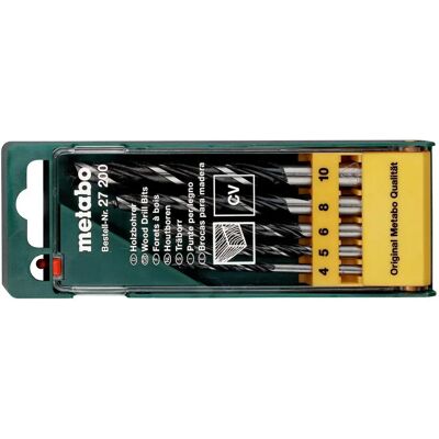 Metabo 627200000 Holzbohrer-Set - 5 Stück, Für Hart- & Weichholz Metabo 627200000 Holzbohrer-Set - 5 Stück, Für Hart- & Weichholz