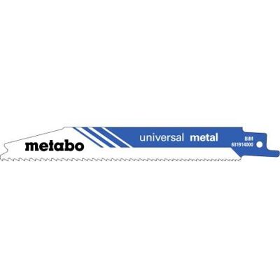 Metabo 631911000 Metall Säbelsägeblätter - 2 Stück - Universell für Dicke und Dünne Materialien Metabo 631911000 Metall Säbelsägeblätter - 2 Stück - Universell für Dicke und Dünne Materialien