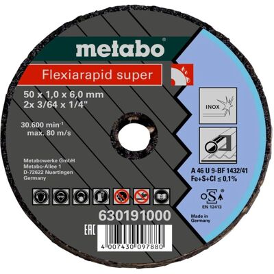Metabo Marke Modell - 75mm Inox Trennscheibe - Hochleistungsscheibe Metabo Marke Modell - 75mm Inox Trennscheibe - Hochleistungsscheibe