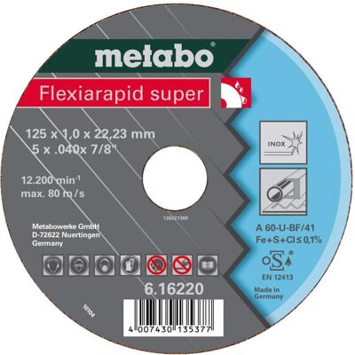 Metabo Super Inox Trennscheibe - Profi Stahl & Edelstahl - 180mm Metabo Super Inox Trennscheibe - Profi Stahl & Edelstahl - 180mm