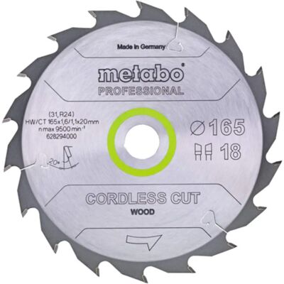 Metabo Kompakt Rundsagblad - Profesjonell, 160x20mm, Z24, 22° - Kappverktøy Metabo Kompakt Rundsagblad - Profesjonell, 160x20mm, Z24, 22° - Kappverktøy