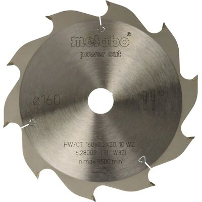 Metabo tarcza do piły tarczowej - 160mm, 10 zębów, 22° - Do KS 54, KS 55, FS, Vario Plus Metabo tarcza do piły tarczowej - 160mm, 10 zębów, 22° - Do KS 54, KS 55, FS, Vario Plus