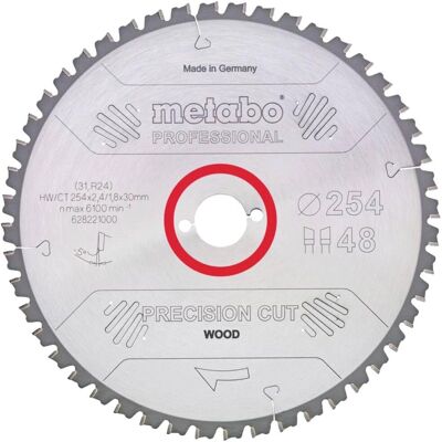 Metabo Cirkelzaagblad - Precisionsskärning i trä - 84 tänder - 315mm Metabo Cirkelzaagblad - Precisionsskärning i trä - 84 tänder - 315mm