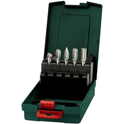 Metabo Fräser-Set - 5 Stück Kreuzzahn Hartmetall - Stahl Metabo Fräser-Set - 5 Stück Kreuzzahn Hartmetall - Stahl