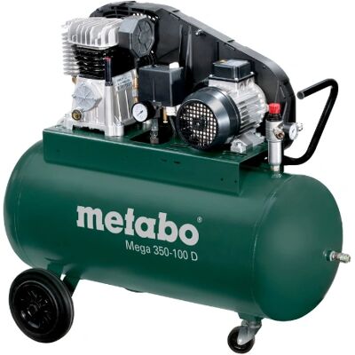 Metabo Mega 350-100 D Kompressor - 10 bar, 90L, 2.2kW Metabo Mega 350-100 D Kompressor - 10 bar, 90L, 2.2kW