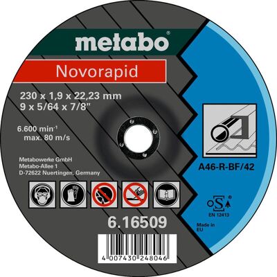 Metabo Novorapid 230mm Stahl Trennscheibe - Winkelschleifer Zubehör Metabo Novorapid 230mm Stahl Trennscheibe - Winkelschleifer Zubehör