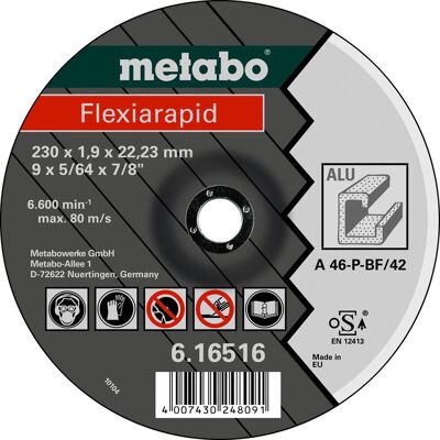 Metabo Modell 616512000 - Präzisions-Aluminiumtrennscheiben - Winkelschleifer-Zubehör Metabo Modell 616512000 - Präzisions-Aluminiumtrennscheiben - Winkelschleifer-Zubehör