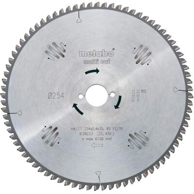 Metabo Lame de scie circulaire Hw/Ct 216X30x64z Multi Cut Professionnel - Publicité Metabo Lame de scie circulaire Hw/Ct 216X30x64z Multi Cut Professionnel - Publicité
