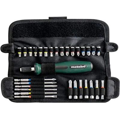 Conjunto de destornilladores Metabo con 30 puntas - Duradero y portátil Conjunto de destornilladores Metabo con 30 puntas - Duradero y portátil