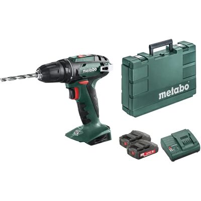 Perceuse-visseuse sans fil Metabo BS 18 - Compacte, Légère, 18V, 2x Ion de lithium, Avec chargeur et mallette - Publicité Perceuse-visseuse sans fil Metabo BS 18 - Compacte, Légère, 18V, 2x Ion de lithium, Avec chargeur et mallette - Publicité