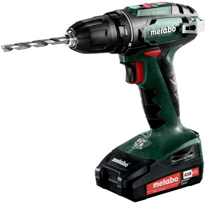 Metabo BS 18 1600 RPM Sin llave - Taladro atornillador - inalámbrico - 2 velocidades - portabrocas sin llave 10 mm - 48 Nm - 2 baterías - 18 V Metabo BS 18 1600 RPM Sin llave - Taladro atornillador - inalámbrico - 2 velocidades - portabrocas sin llave 10 mm - 48 Nm - 2 baterías - 18 V