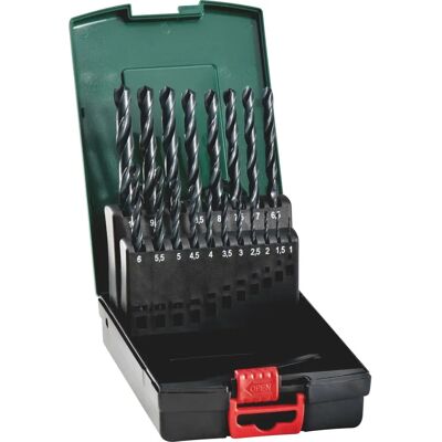 Metabo 19-teiliges HSS-R Bohrerset - Für Stahl und Metall Metabo 19-teiliges HSS-R Bohrerset - Für Stahl und Metall