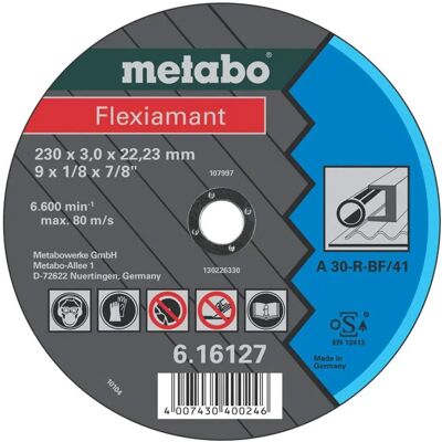 Metabo 616123000 Stahltrennscheibe - 180x3x22,23mm - Für Metall Metabo 616123000 Stahltrennscheibe - 180x3x22,23mm - Für Metall