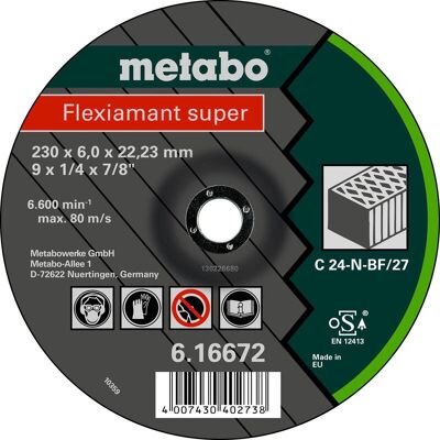 Metabo Flexiamant Super Schleifscheiben - Stein & Keramik - 616660000 Metabo Flexiamant Super Schleifscheiben - Stein & Keramik - 616660000
