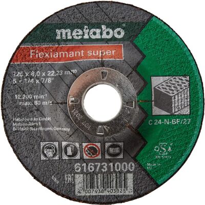 Metabo Flexiamant Super 125 x 6 x 22,23 Stein Schleifscheibe Metabo Flexiamant Super 125 x 6 x 22,23 Stein Schleifscheibe