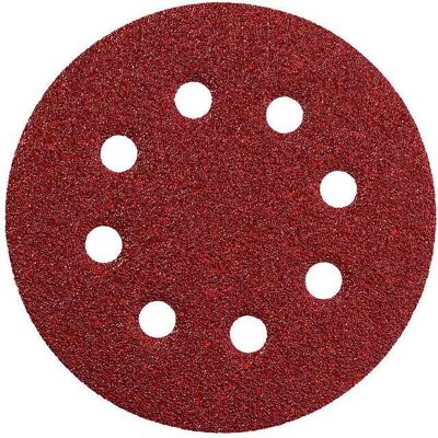 Metabo P120 Sandpapir 125mm - 8-Hull, Pakke med 5 - Tre & Metall Metabo P120 Sandpapir 125mm - 8-Hull, Pakke med 5 - Tre & Metall