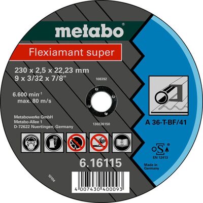 Metabo Vinkelsliper-tilbehør - Kappeskive Metabo Vinkelsliper-tilbehør - Kappeskive