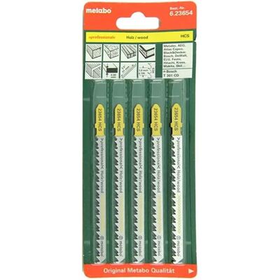 Metabo - HCS Stichsäbelsätze - 57mm - 5 Stück - Holz, Kunststoff Metabo - HCS Stichsäbelsätze - 57mm - 5 Stück - Holz, Kunststoff